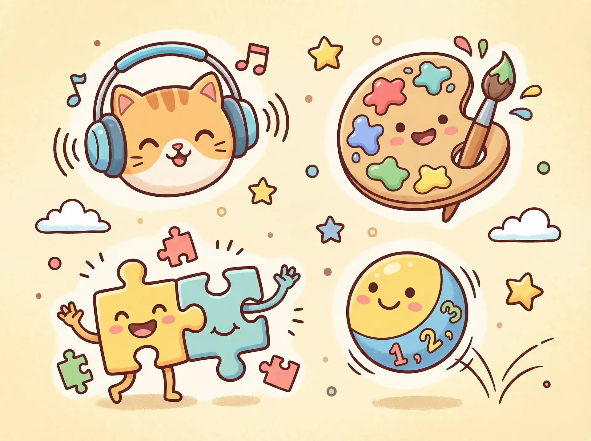 小朋友的手工作品 - 色狼片 益智创作